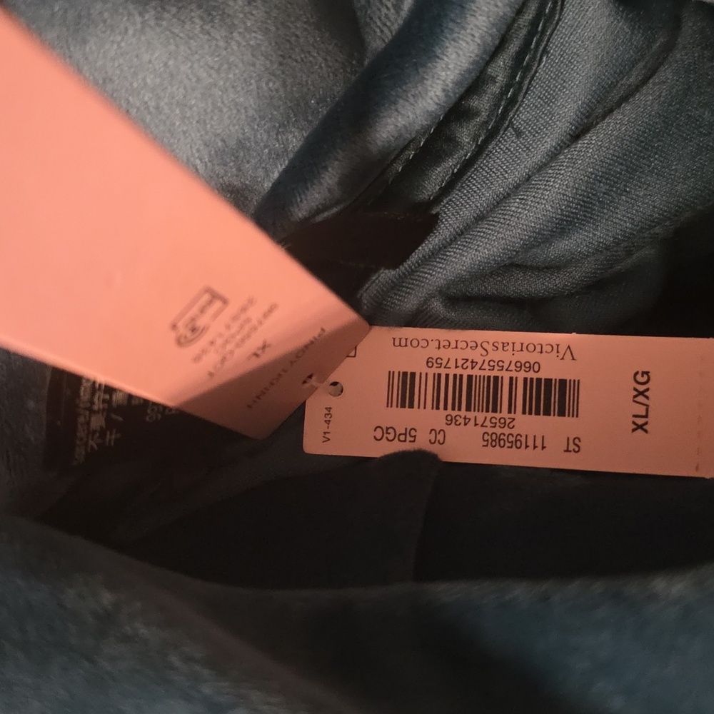 Victoria's Secret Teal Velour Hoodie Size XL - Picture 7 of 7